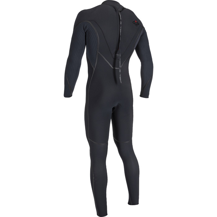 2024 O'Neill Hombres Hyperfreak Fire 5/4mm Back Zip Neopreno 5549 - Black